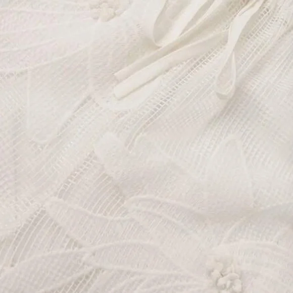 Elegant White Floral Sheer Jumpsuit - Picture 2 of 4